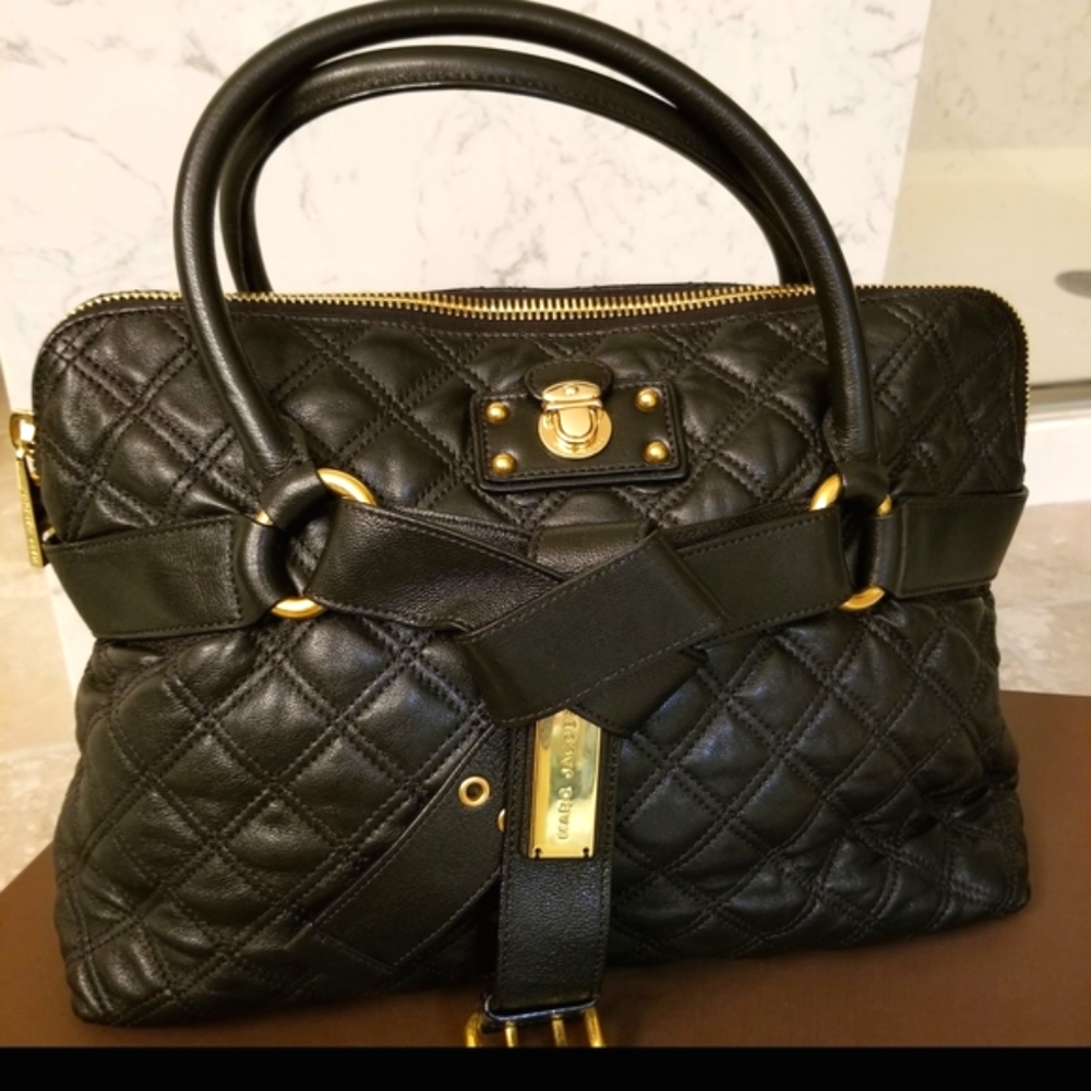 Marc Jacobs Black Quilted Leather Handbag